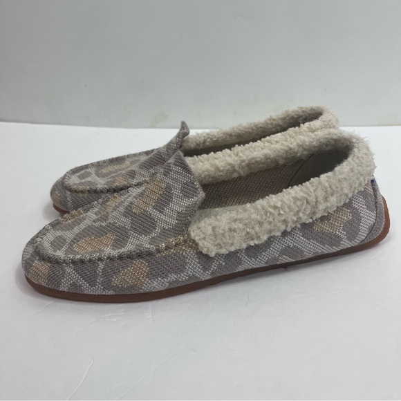 Rothy’s “the cozy loafer” slippers in animal print. - Picture 2 of 7